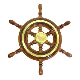 Штурвал Ultraflex 370мм красное дерево, цветной металл (V.90)